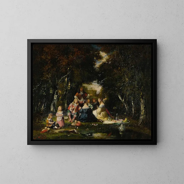 A countryside scene - Narcisse Virgile Diaz de la Peña — framed artwork on a wall