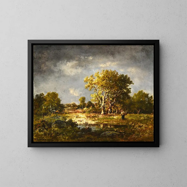 A Glade - Narcisse Virgile Diaz de la Peña — framed artwork on a wall