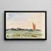 The Broads of Norfolk at dusk - Nathaniel Hone the Younger — framed artwork on a wall