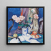 Naturaleza muerta: Manzanas y Rosas rosas - Samuel John Peploe — cuadro enmarcado en la pared