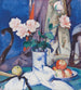 Naturaleza muerta: Manzanas y Rosas rosas - Samuel John Peploe — vista de la obra