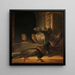 Naturaleza muerta con pavos reales - Rembrandt van Rijn — cuadro enmarcado en la pared