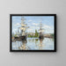 Reproduction of the painting Ships on horseback over the Seine in Rouen by Claude Monet
