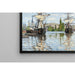 Reproduction of the painting Ships on horseback over the Seine in Rouen by Claude Monet