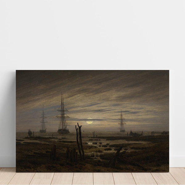 Reproducción del cuadro Navíos anclados - Caspar David Friedrich