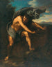 Hércules y el león de Nemea - Escuela Napolitana — vista de la obra