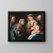 La Santa Familia con san Joaquín y santa Ana - Escuela Napolitana — cuadro enmarcado en la pared