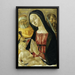 Virgin and Child with Saints Peter and Paul - Neroccio di Bartolomeo di Benedetto de' Landi Workshop — framed artwork on a wall