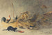 Un gato y unas gallinas - Newton Limbird Smith Fielding — vista de la obra