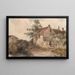 Paisaje con una casa - Nicaise De Keyser — cuadro enmarcado en la pared