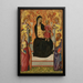 La Virgen con el Niño en majestad con Santa Catalina, San Bartolomé y dos ángeles - Niccolò di Buonaccorso — cuadro enmarcado en la pared