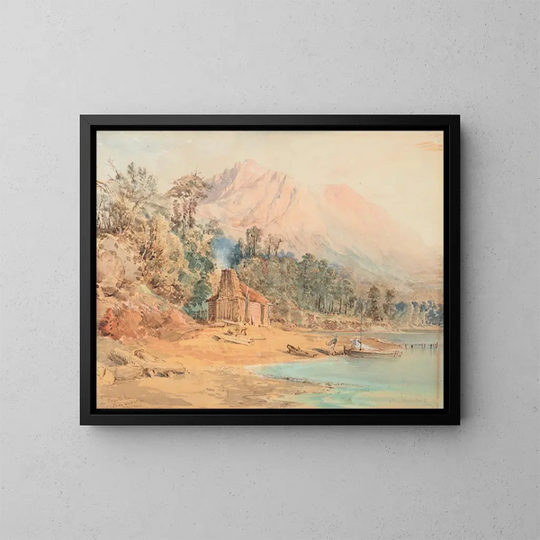Magasin Bennells, lac Wakatipu - Nicholas Chevalier — cuadro enmarcado en la pared