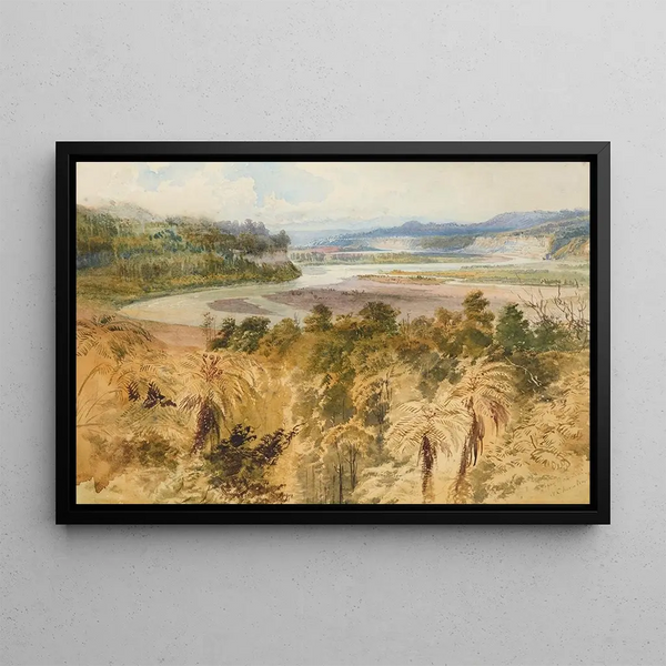 Le Haut Rangitikei - Nicholas Chevalier — cuadro enmarcado en la pared