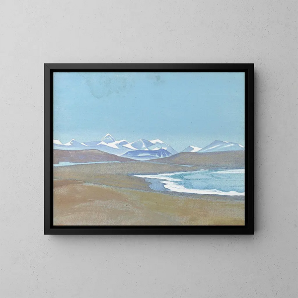 Himalayas desde el Dzong de Tingkye - Nicholas Roerich — cuadro enmarcado en la pared