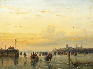 Nicolaas Johannes Roosenboom - Numerous Skaters Near A Town.webp