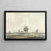 Un paisaje con iglesia en el horizonte - Nicolaas Wicart — cuadro enmarcado en la pared