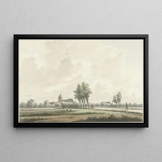 Nicolaas Wicart - Een landschap met kerk aan de horizon.webp