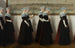 Orphelines d'Amsterdam in a corridor in front of a profile of the city of Amsterdam - Nicolaas van der Waay — artwork view
