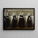 Orphelines d'Amsterdam in a corridor in front of a profile of the city of Amsterdam - Nicolaas van der Waay — framed artwork on a wall