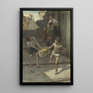 Nicolaas van der Waay - Straatscne in een Italiaanse stad.webp