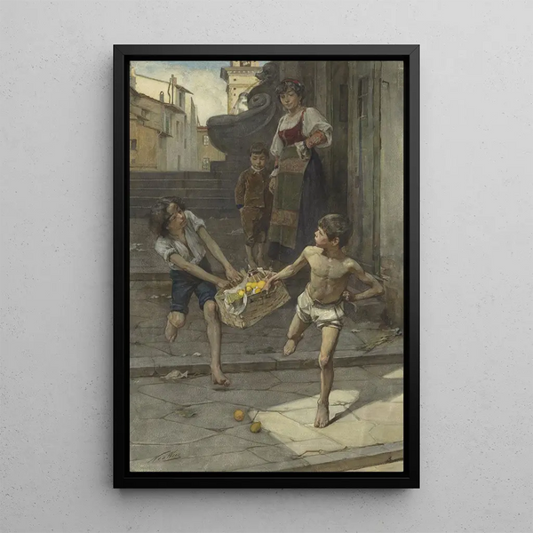 Nicolaas van der Waay - Straatscne in een Italiaanse stad.webp