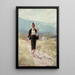 campesino con rueca - Nicolae Grigorescu — cuadro enmarcado en la pared