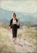 campesino con rueca - Nicolae Grigorescu — vista de la obra