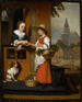 Vendedor de verduras - Nicolaes Maes — vista de la obra