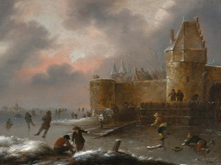 Nicolaes Molenaer - Winter Landscape with Skaters.webp
