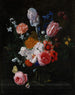 Un ramo de flores en un jarrón de cristal - Nicolaes van Verendael — vista de la obra