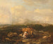 Italian landscape painting with livestock - Nicolaes van Helt Stockade — artwork view