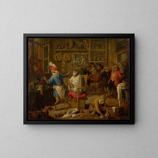 Nicolaes van Veerendael - The monkey hairdressers workshop.webp