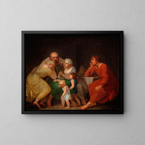 Una escena de despedida - Nicolai Abildgaard — cuadro enmarcado en la pared