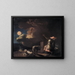 Fingal sees the ghosts of his ancestors in the moonlight - Nicolai Abildgaard — framed artwork on a wall