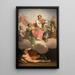 Frederik V como mecenas de las ciencias y las artes - Nicolai Abildgaard — cuadro enmarcado en la pared