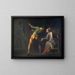 Hamlet y su madre, episodio de Hamlet de Shakespeare - Nicolai Abildgaard — cuadro enmarcado en la pared