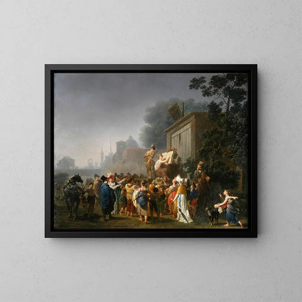 de Comédiens ambulants - Nicolas-Antoine Taunay — cuadro enmarcado en la pared