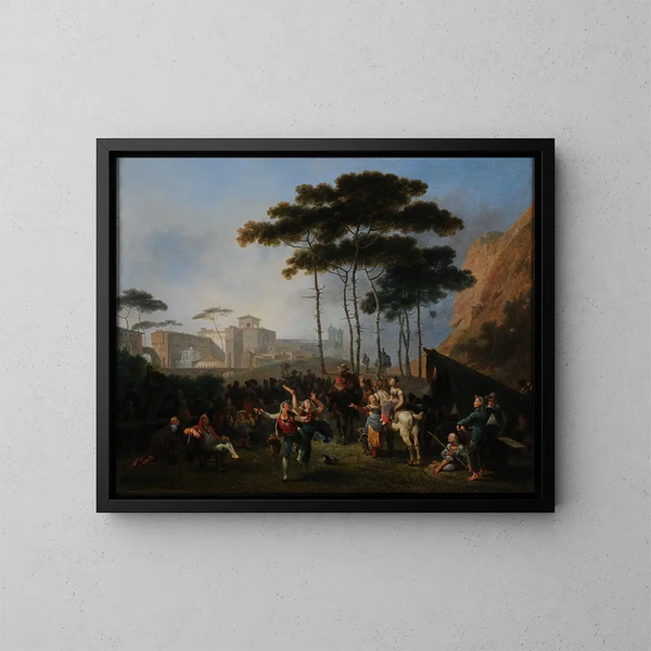 Danza de pueblo - Nicolas-Antoine Taunay — cuadro enmarcado en la pared