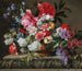 naturaleza muerta con rosas, tulipanes, anémonas, ramilletes de lilas, viburnos y arbustos - Nicolas Baudesson — vista de la obra