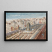 La plaza y la fuente de los Innocentes antes de la construcción de las Halles centrales - Nicolas Bazin — cuadro enmarcado en la pared