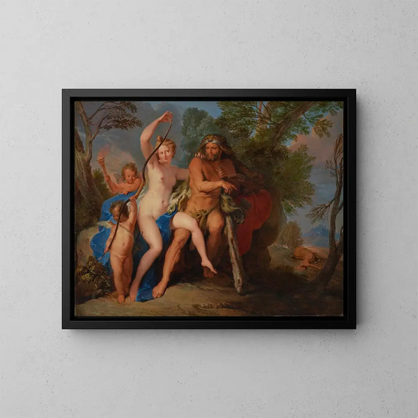 Hércules y Déjanira - Nicolas Bertin — cuadro enmarcado en la pared