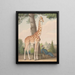 Study of the giraffe offered to Charles X by the viceroy of Egypt - Nicolas Huet the Younger — framed artwork on a wall
