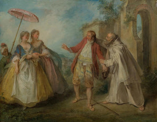 Las ocas del hermano Philippe - Nicolas Lancret — vista de la obra