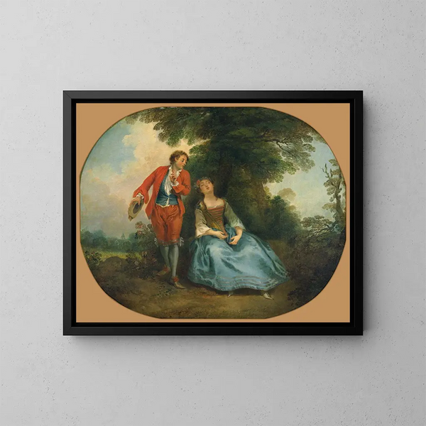 Bergère endormie - Nicolas Lancret — cuadro enmarcado en la pared