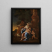 La Sainte Famille avec l'enfant Jean - Nicolas Poussin — framed artwork on a wall
