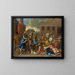 L'Enlèvement des Sabines - Nicolas Poussin — cuadro enmarcado en la pared