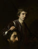 David con la cabeza de Goliat - Nicolas Tournier — vista de la obra