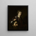 David con la cabeza de Goliat - Nicolas Tournier — cuadro enmarcado en la pared