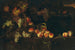 Raisins and peaches in a wicker basket with other fruits on a ledge, a landscape beyond - Nicolas de Largillière — artwork view