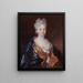 retrato de Anne Thérèse de Marguenat de Courcelles, marquesa de Lambert 1647-1733 - Nicolas de Largillière — cuadro enmarcado en la pared
